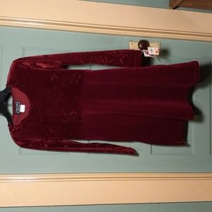 Velvet Rose, Tapestry Maroon Dress